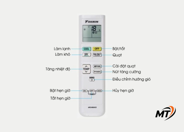 Tính năng tiện ích trên điều khiển