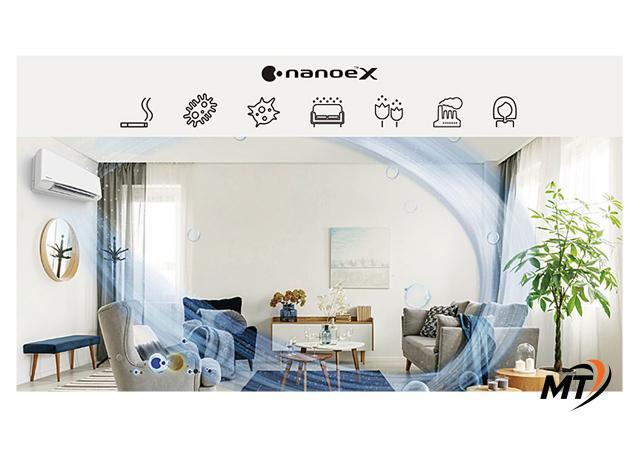 Công nghệ Nanoe-X khử mùi, kháng khuẩn, làm sạch không khí hiệu quả