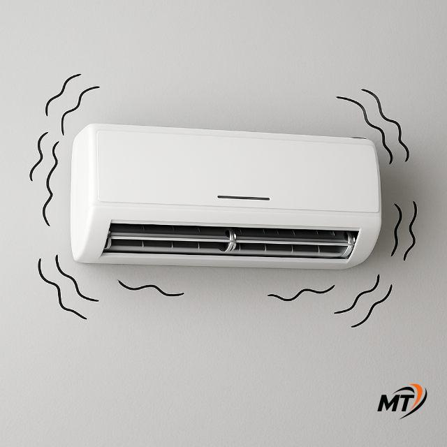 Điều hòa lắp lệch gây rung và phát tiếng kêu