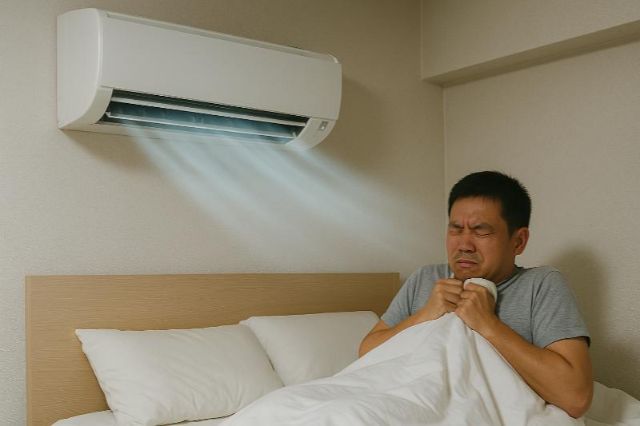 Gió lạnh thổi thẳng giường dễ gây cảm lạnh