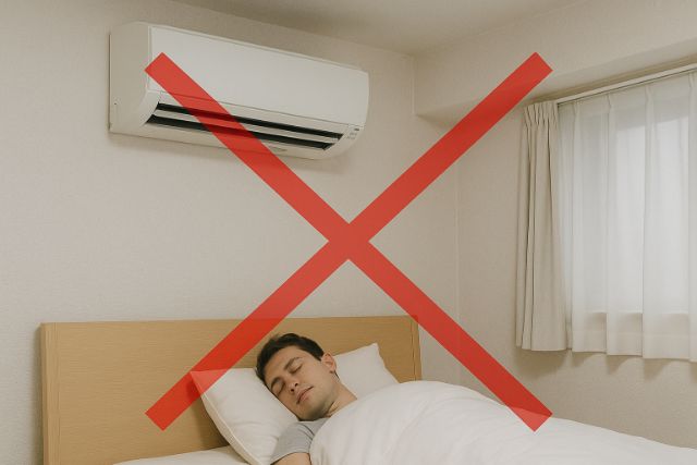 Tránh đặt điều hòa gần cửa hay ngay đầu giường ngủ